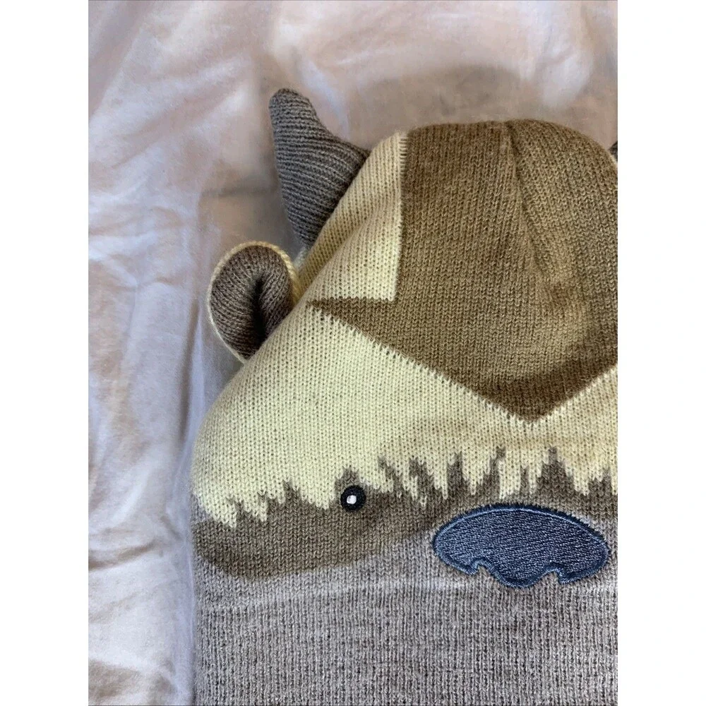Nickelodeon Avatar The Last Airbender Beanie Knit Hat Ears Horns Appa Multi OS